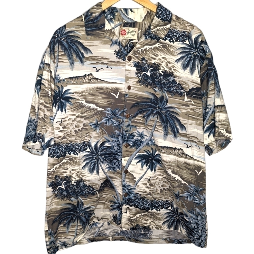 Hilo Hattie Original Hawaiian Shirt Button Down Mens XL